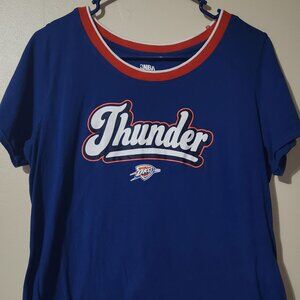 Women's Blue/Red OKC Thunder T-Shirt, Size XL